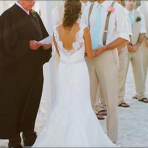 Ivory lace Wedding gown